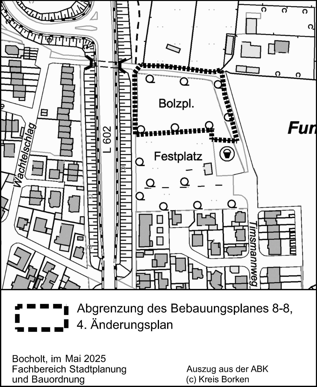 Abgrenzung des Bebauungsplanes 8-21